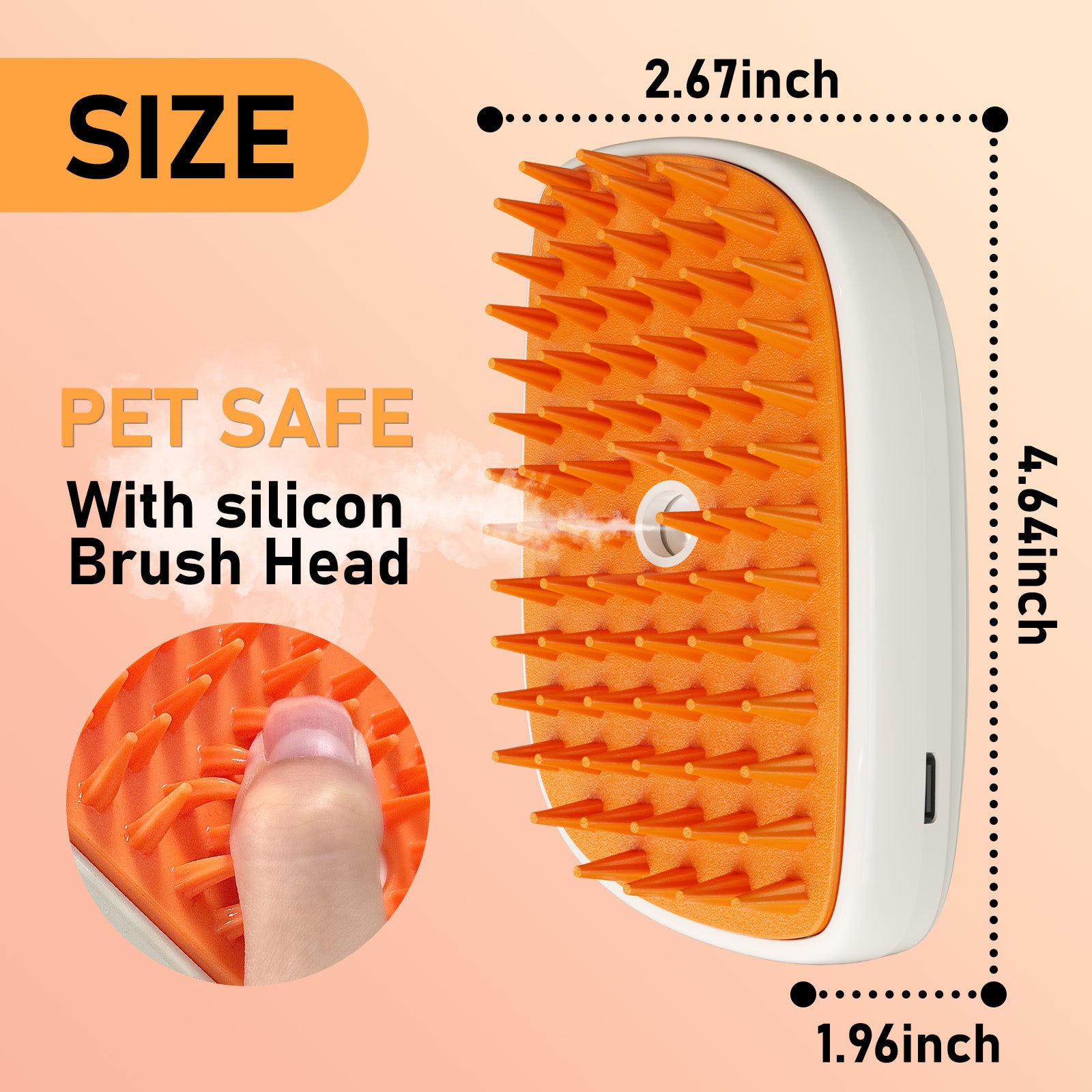 4-in-1 Cat Steam Grooming Brush