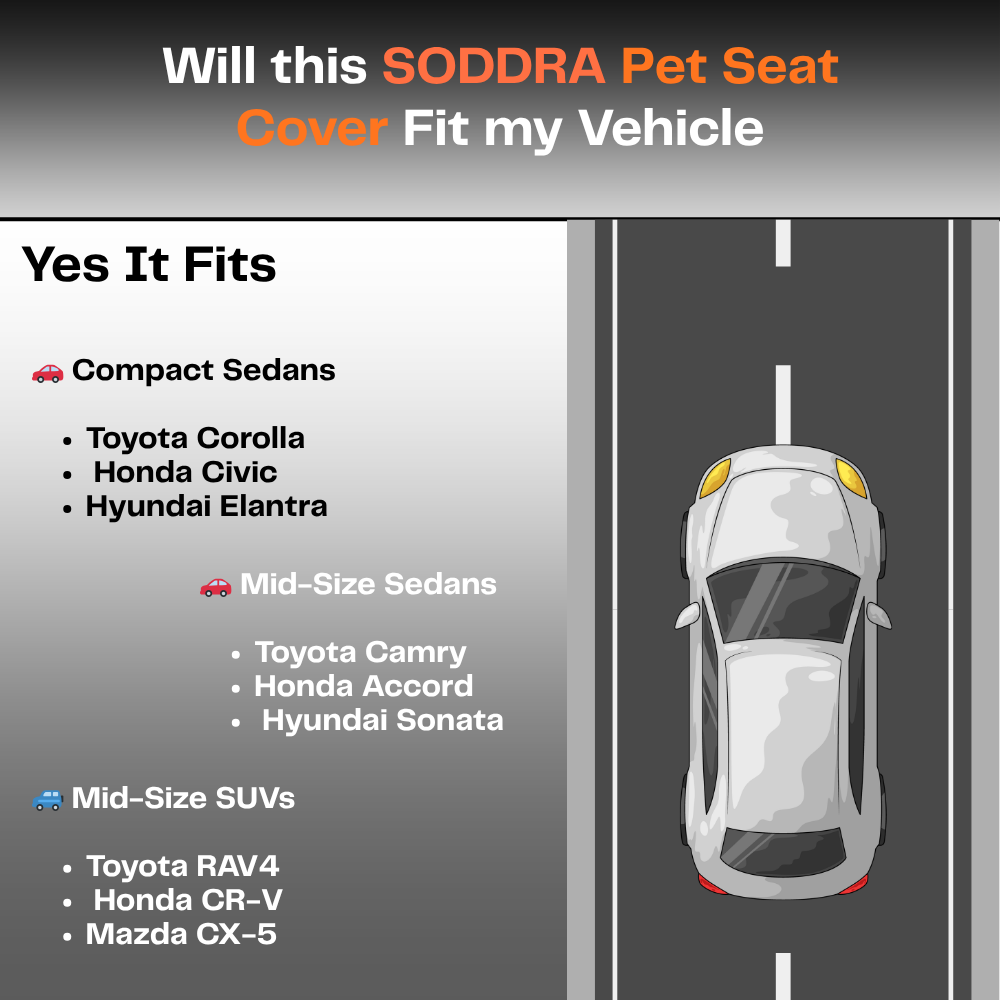 Premium Pet Seat Cover (Waterproof, Non-Slip Hammock for Cars & SUVs)