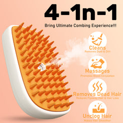 4-in-1 Cat Steam Grooming Brush